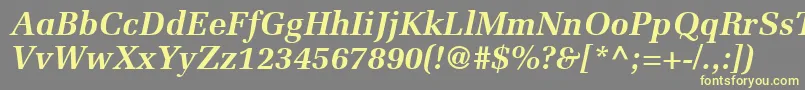 ProtocolSsiBoldItalic Font – Yellow Fonts on Gray Background