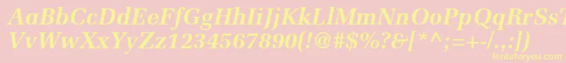 ProtocolSsiBoldItalic Font – Yellow Fonts on Pink Background