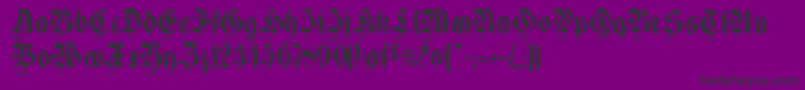 Morbpf-Schriftart – Schwarze Schriften auf violettem Hintergrund