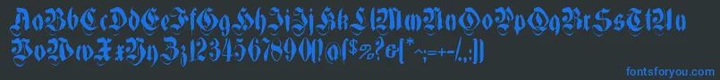 Morbpf Font – Blue Fonts on Black Background