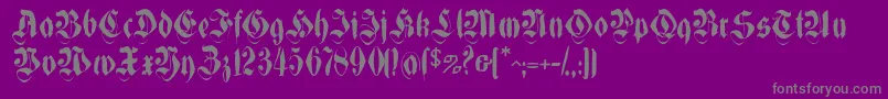 Morbpf Font – Gray Fonts on Purple Background