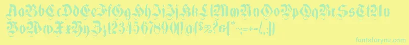 Lisätietoja Morbpf-fontista Morbpf-fontti – vihreät fontit keltaisella taustalla