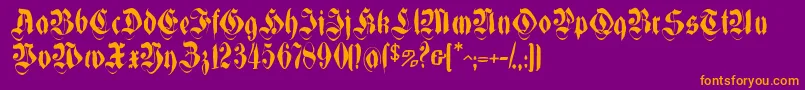 Morbpf Font – Orange Fonts on Purple Background