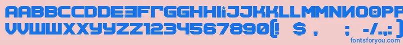 SovietprogramBold Font – Blue Fonts on Pink Background