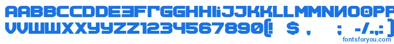 Czcionka SovietprogramBold – niebieskie czcionki