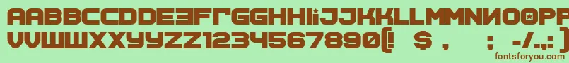 SovietprogramBold Font – Brown Fonts on Green Background