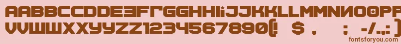 SovietprogramBold Font – Brown Fonts on Pink Background