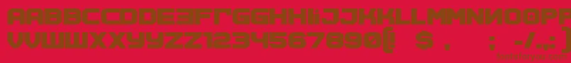SovietprogramBold Font – Brown Fonts on Red Background