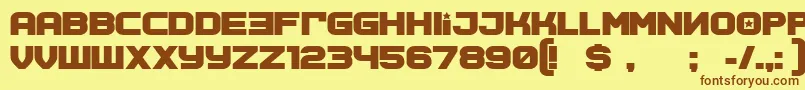 SovietprogramBold Font – Brown Fonts on Yellow Background