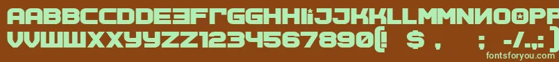 SovietprogramBold Font – Green Fonts on Brown Background