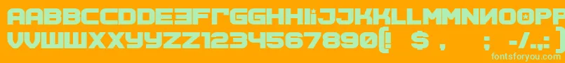 SovietprogramBold Font – Green Fonts on Orange Background