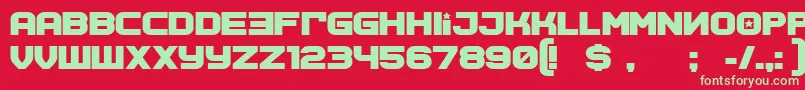 SovietprogramBold Font – Green Fonts on Red Background