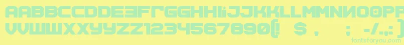 SovietprogramBold Font – Green Fonts on Yellow Background