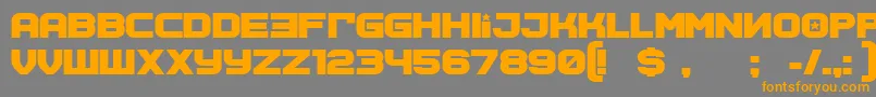 SovietprogramBold Font – Orange Fonts on Gray Background