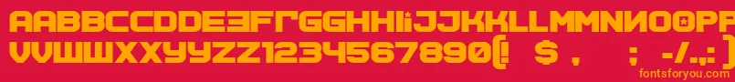 SovietprogramBold Font – Orange Fonts on Red Background