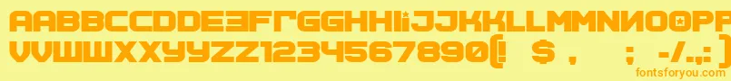 SovietprogramBold Font – Orange Fonts on Yellow Background