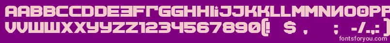 SovietprogramBold Font – Pink Fonts on Purple Background