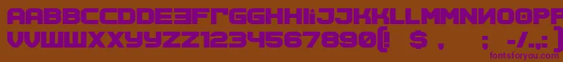 SovietprogramBold Font – Purple Fonts on Brown Background