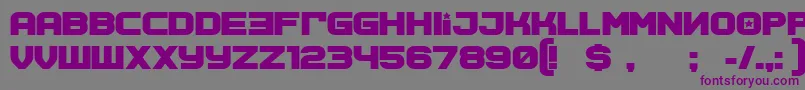 SovietprogramBold Font – Purple Fonts on Gray Background