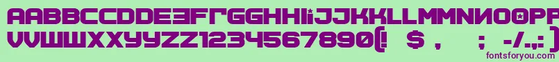 SovietprogramBold Font – Purple Fonts on Green Background