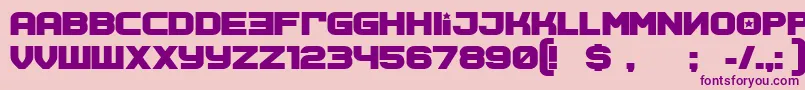 SovietprogramBold-Schriftart – Violette Schriften auf rosa Hintergrund