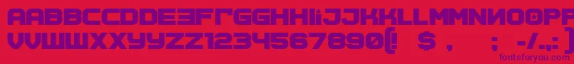 SovietprogramBold-Schriftart – Violette Schriften auf rotem Hintergrund