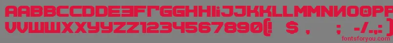 SovietprogramBold Font – Red Fonts on Gray Background