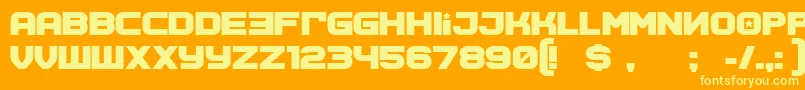 SovietprogramBold Font – Yellow Fonts on Orange Background