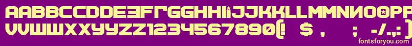 SovietprogramBold Font – Yellow Fonts on Purple Background