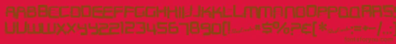 Шрифт SfOuterLimitsDistupright – коричневые шрифты на красном фоне