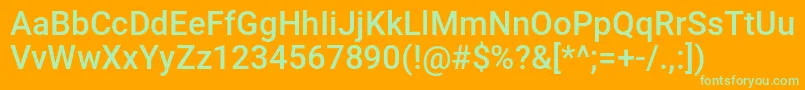 Philadelphiaexpandsemital Font – Green Fonts on Orange Background