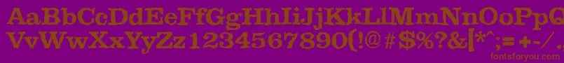 ClarerandomBold Font – Brown Fonts on Purple Background