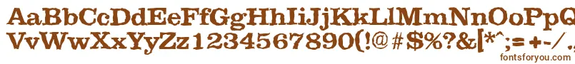 ClarerandomBold Font – Brown Fonts on White Background