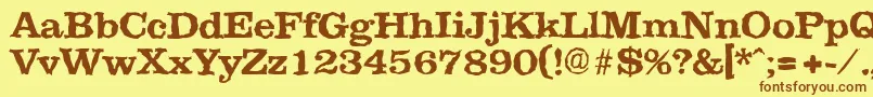 ClarerandomBold Font – Brown Fonts on Yellow Background