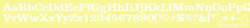 ClarerandomBold Font – White Fonts on Yellow Background