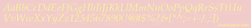 More about PaltonItalic Font PaltonItalic Font – Yellow Fonts on Pink Background