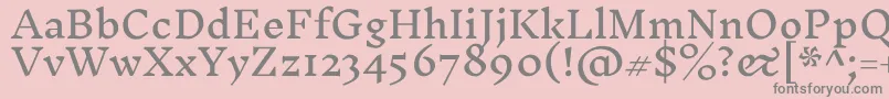 InknutantiquaRegular Font – Gray Fonts on Pink Background