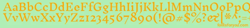 InknutantiquaRegular Font – Orange Fonts on Green Background