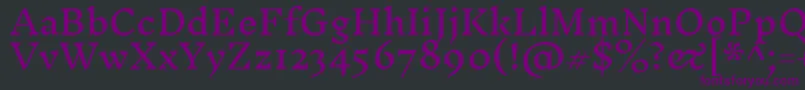 フォントInknutantiquaRegular – 黒い背景に紫のフォント