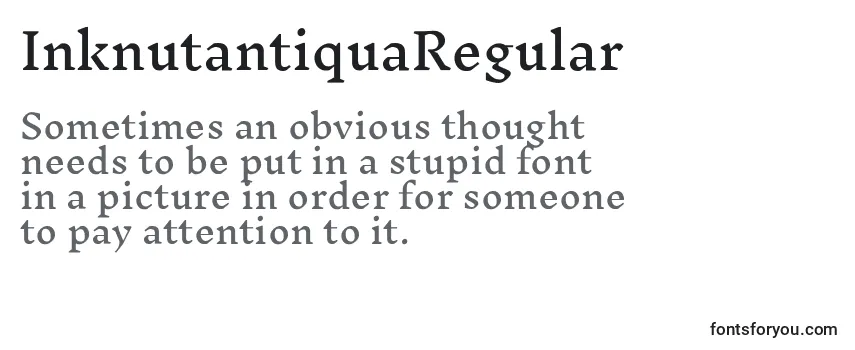 Review of the InknutantiquaRegular Font