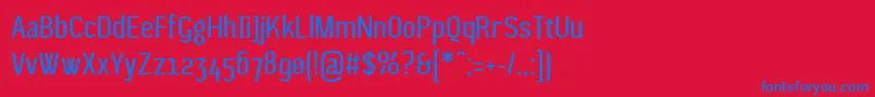 WagashisansBeta1 Font – Blue Fonts on Red Background