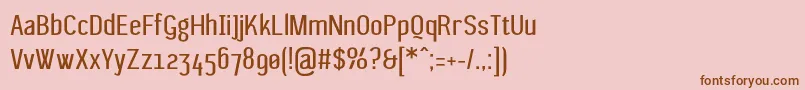 Шрифт WagashisansBeta1 – коричневые шрифты на розовом фоне