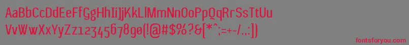 WagashisansBeta1 Font – Red Fonts on Gray Background