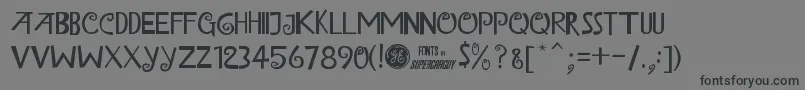 Шрифт IslandOfMisfitToysAlt – чёрные шрифты на сером фоне