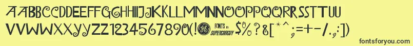 IslandOfMisfitToysAlt Font – Black Fonts on Yellow Background