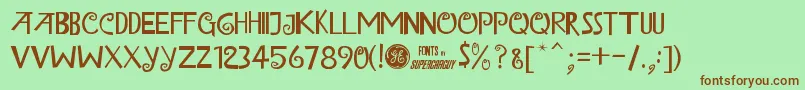 IslandOfMisfitToysAlt Font – Brown Fonts on Green Background