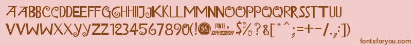 IslandOfMisfitToysAlt Font – Brown Fonts on Pink Background