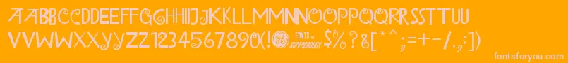 IslandOfMisfitToysAlt Font – Pink Fonts on Orange Background