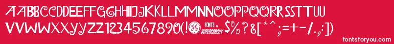 IslandOfMisfitToysAlt Font – White Fonts on Red Background