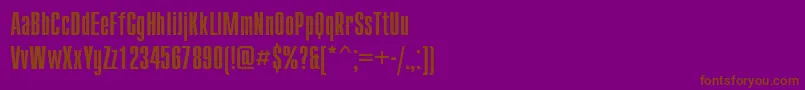 Compactc Font – Brown Fonts on Purple Background